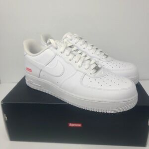 Nike Air Force 1 Low Supreme White Men's CU9225-100 Size 11.5
